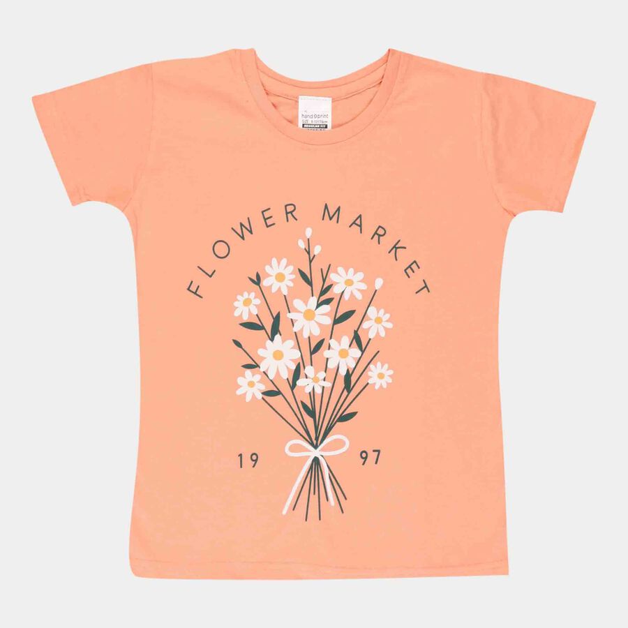 Solid T-Shirt, Peach, large image number null