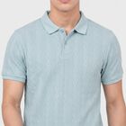 Men's Light Blue Polo Neck Polo T-Shirt, Light Blue, small
