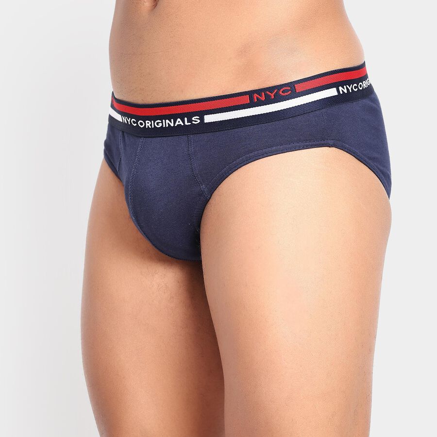 Men's 100% Cotton Briefs , Navy Blue, large