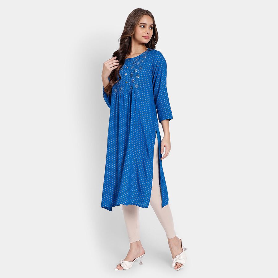 Ladies' Kurta, टील ब्लू, large image number null