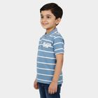 Boys Light Blue Cotton Polo Neck Casual T-Shirt, Light Blue, small