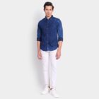Men's 100% Cotton Casual Shirt, नेवी ब्लू, small image number null