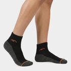 Men's Black Regular Fit Logo Detail Pack of 3 Socks, काला, small