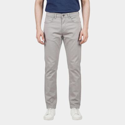 Men's Light Grey Slim Fit Washed Jeans