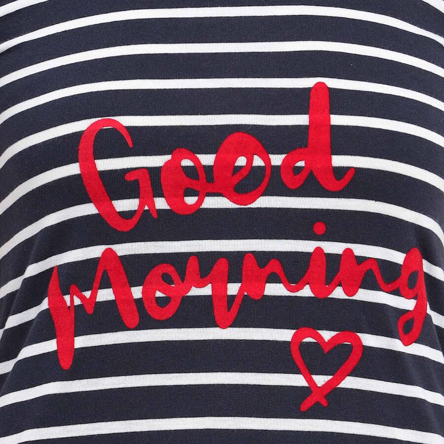 Stripes Nighty, Navy Blue, large image number null