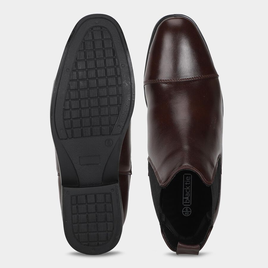 Men's Brown Chelsea Boot Formal Shoes, Brown, large