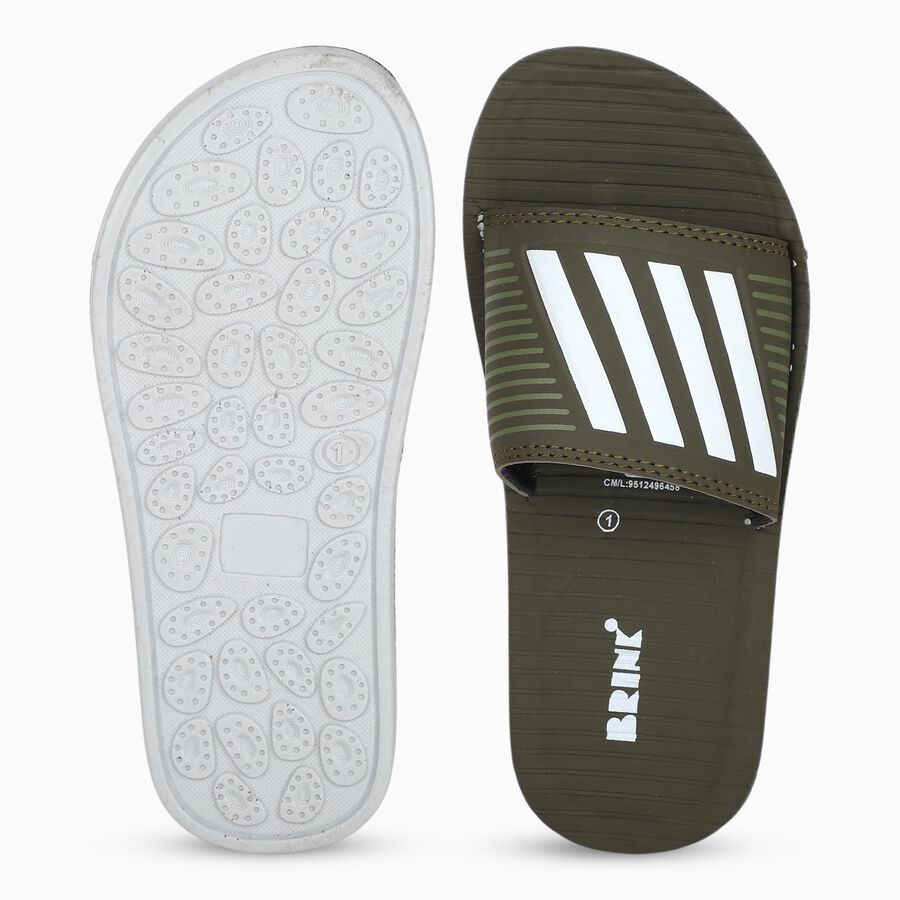 Boys' Slipper, Olive, large image number null