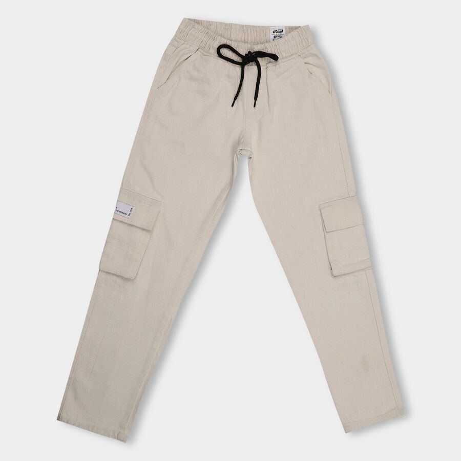 Boys' 100% Cotton Jeans , White, large image number null