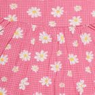 Infants' Bright Pink Daisy Print Sleeveless Cotton Frock, Fuchsia, small