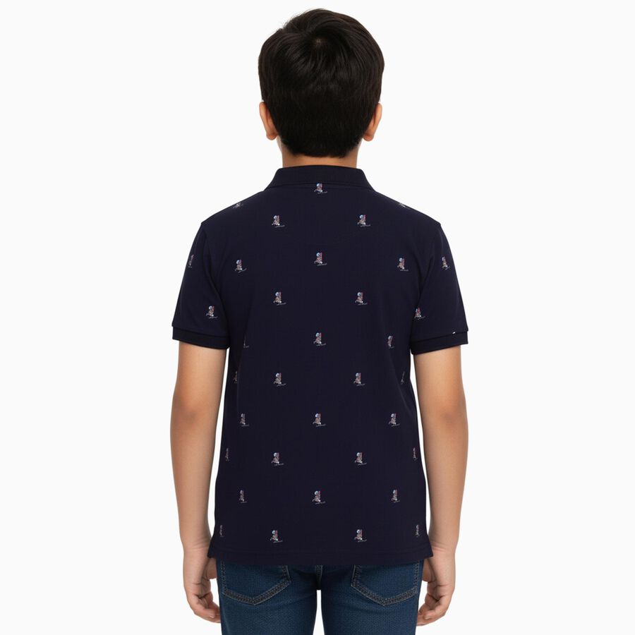 Boys' Half Sleeves T-Shirt, नेवी ब्लू, large image number null