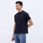 Men's Deep Midnight Navy Blue Polo Neck Polo Tee Shirt, नेवी ब्लू, small image number null