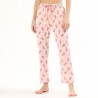 Women's Light Grey Relaxed Fit Cotton Blend Pyjama, हल्का गुलाबी, small