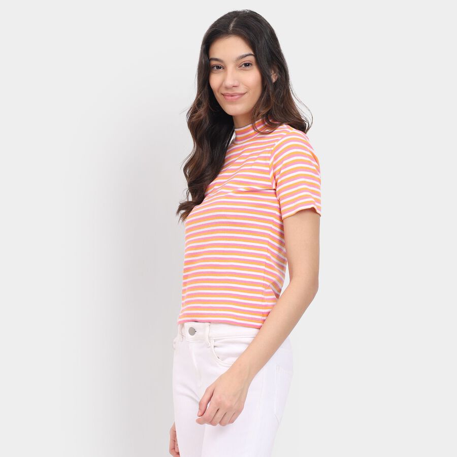 Ladies'  Crop  Top, पीच, large image number null