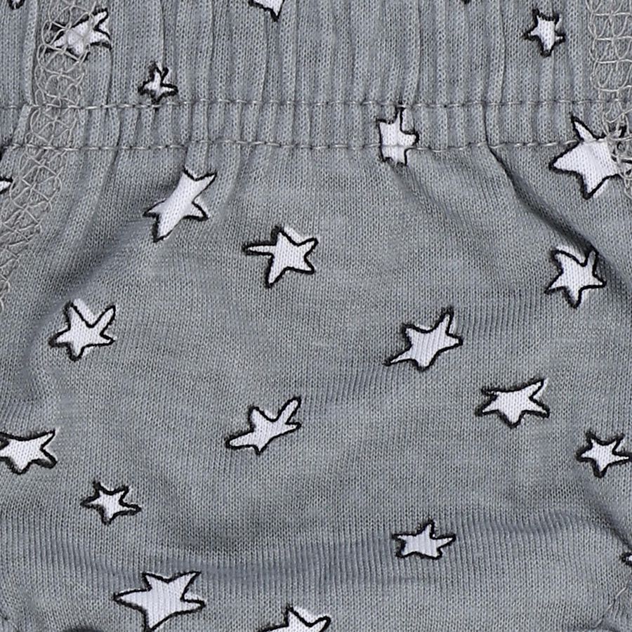 Boys' Grey and Navy Regular Fit Printed and Solid Briefs, हल्का ग्रे, large