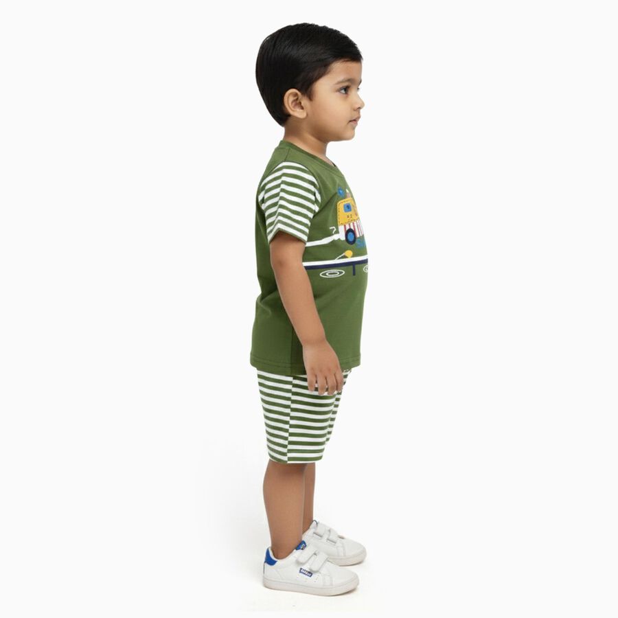 Infants' 100% Cotton Baba Suit, ओलिव, large image number null