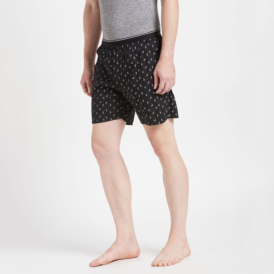 Cotton Printed Boxers, Black, large image number null