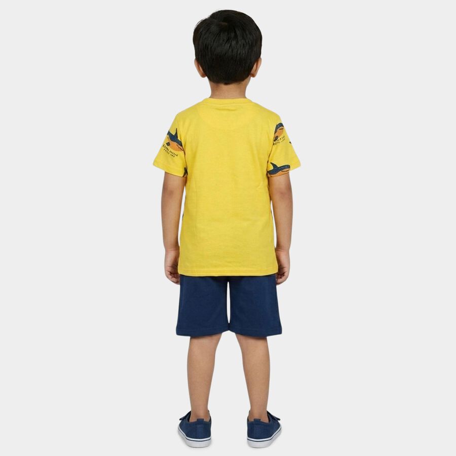Boys' Knit Baba Suit, Yellow, large