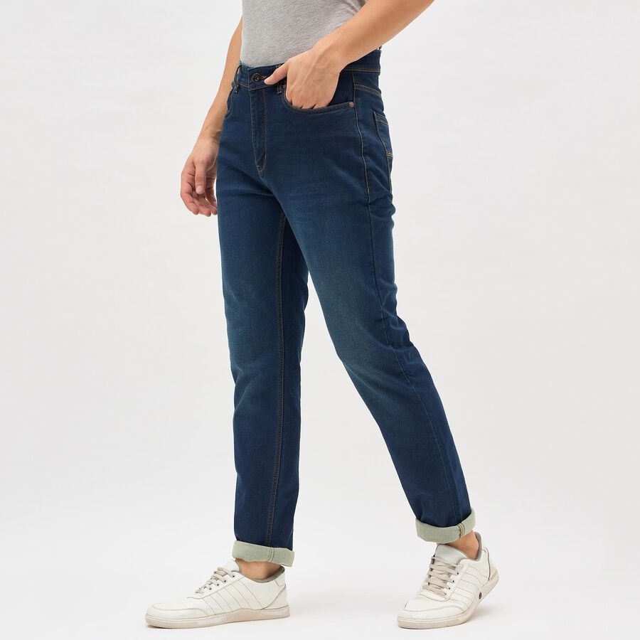 Men's Deep Indigo Slim Fit Classic Jeans, Mid Blue, large