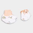 Infants' 100% Cotton Gift Set (Cap, Mittens, Booties), White, small