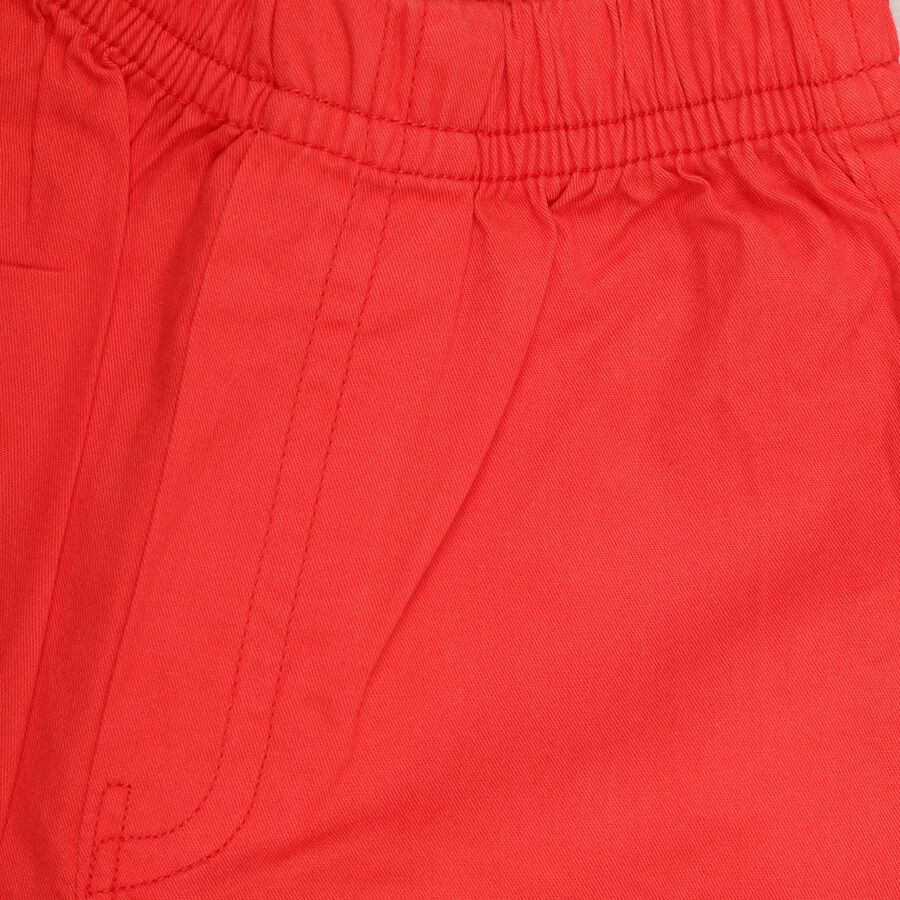 Infants' 100% Cotton Half Pant , लाल, large image number null