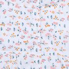 Girls White Floral Printed Fit and Flare Frock, ऑफ व्हाइट, small