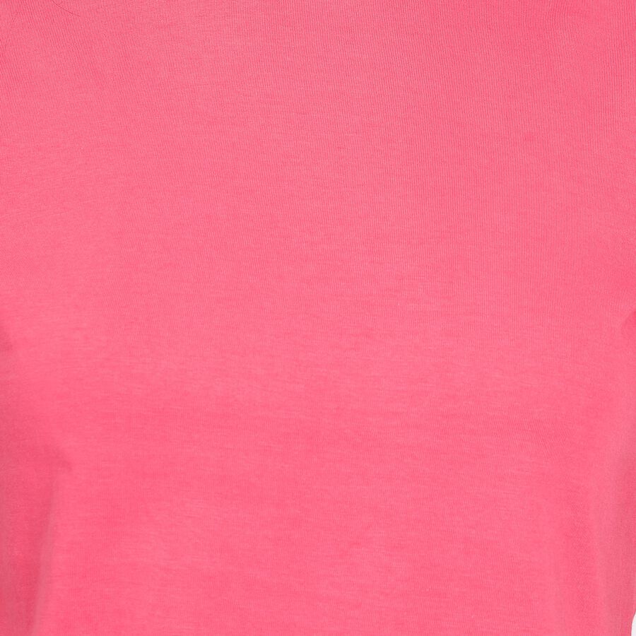Ladies' 100% Cotton Round Neck T-Shirt, मूँगा (कोरल), large image number null