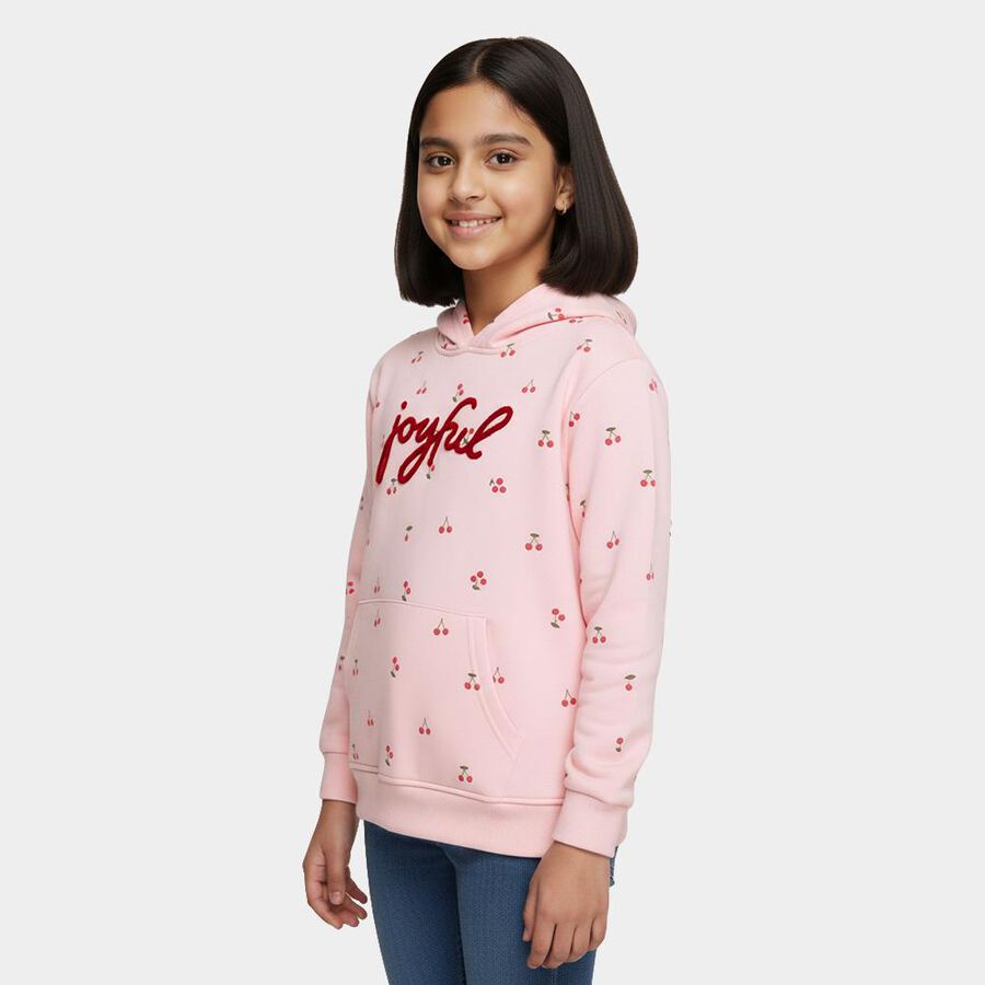 Girls' Sweatshirt, Light Pink, large image number null