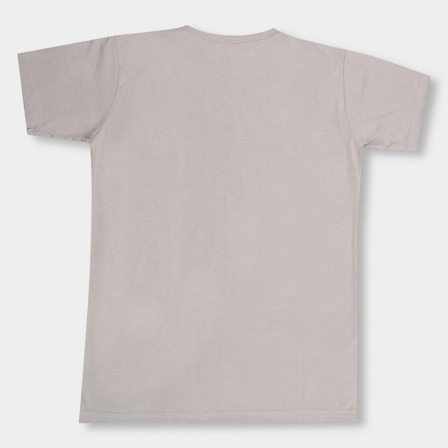Boys' Half Sleeves T-Shirt , हल्का ग्रे, large image number null