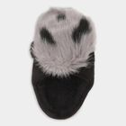 Kids Dusty Charcoal Black Slip-On Winter Slippers, Black, small image number null