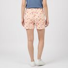 Women's White Regular Fit Heart Print Shorts, White, small