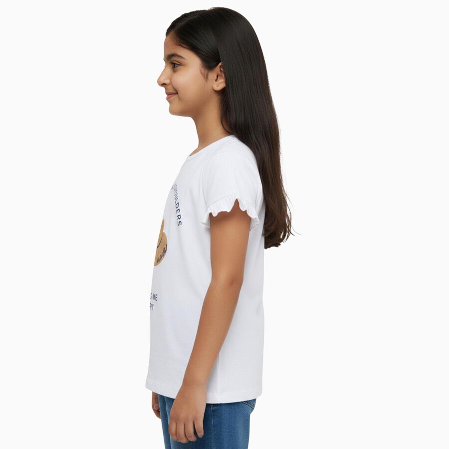 Girls' T-Shirt, White, large image number null