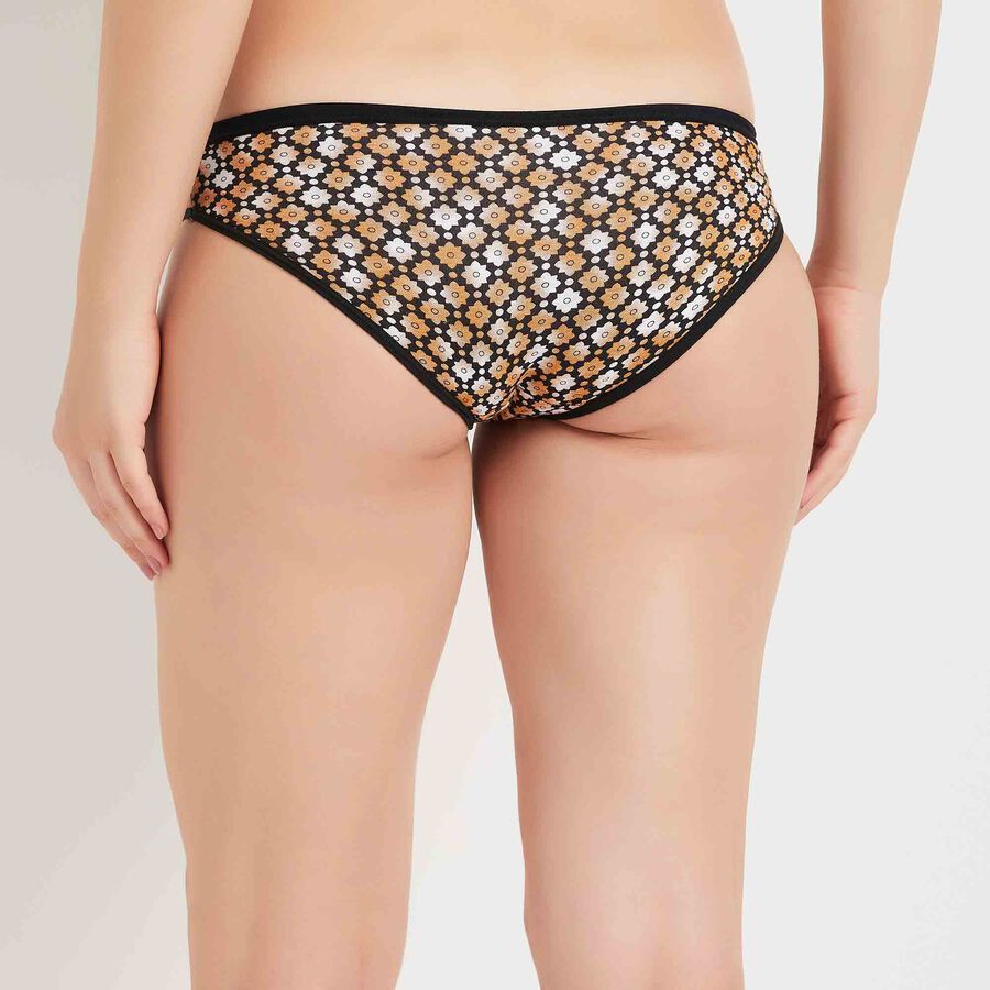 Cotton Printed Panty, Black, large image number null