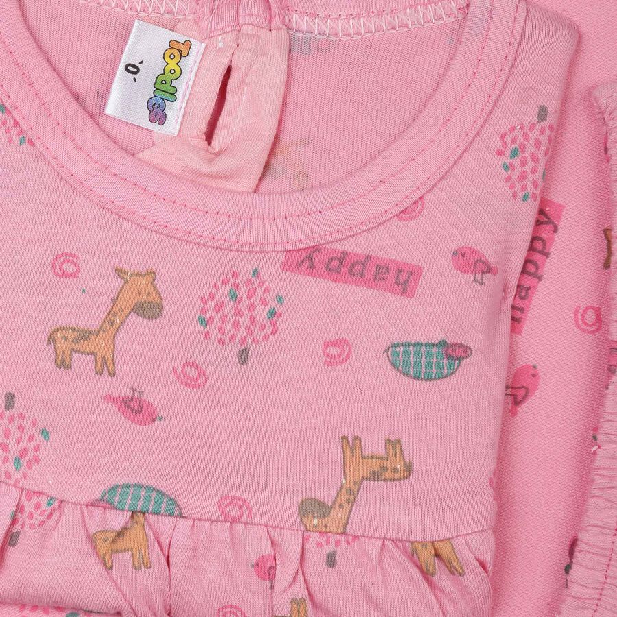 Infants Cotton Printed Baby Gift Set, Pink, large image number null
