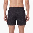 Men's Black Regular Fit Solid Boxers, काला, small