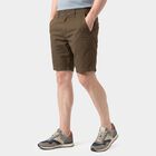 Men's Olive Green Regular Fit Cotton Bermuda Shorts, ओलिव, small