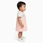Infants' Light Pink Cotton Puff Sleeve Top and Polka Dot Skirt Set, Light Pink, small