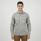Men's Khaki Cotton Classic Casual Shirt, खाकी, small