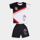 Boys' 100% Cotton Knit Baba Suit , सफ़ेद, small image number null