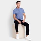 Men's 100% Cotton Slim Fit Casual Trousers, काला, small image number null