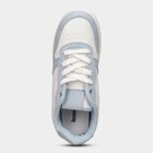 Women's Light Powder Blue and White Lace-Up Casual Sneakers, Blue, small