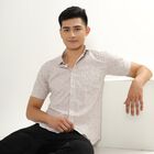 Men's Muted Beige Cotton Regular Collar Casual Shirt, गहरा पीला, small image number null