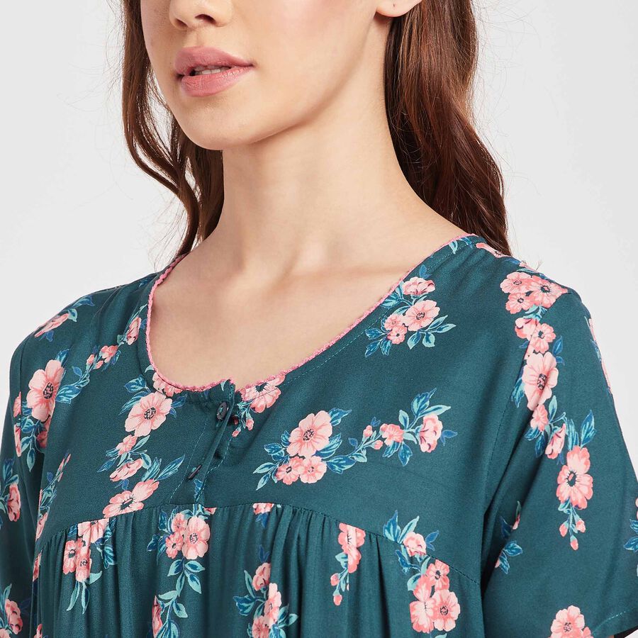 All Over Print Nighty, Teal Blue, large image number null