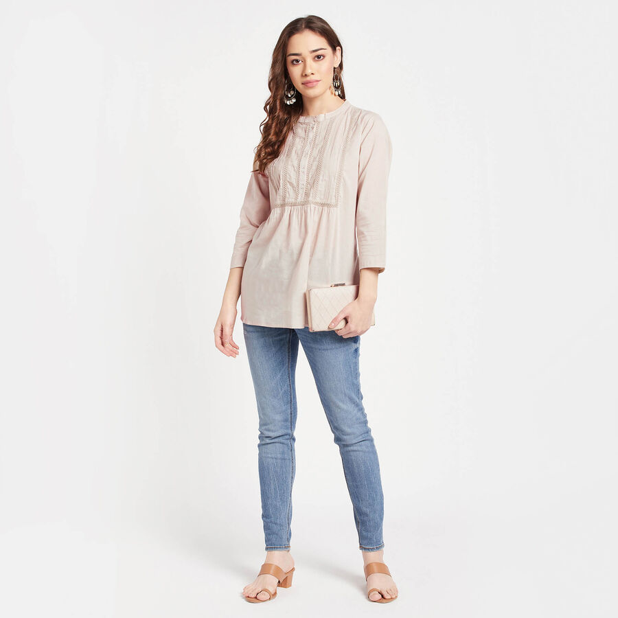 Cotton Solid Kurti, गहरा पीला, large image number null