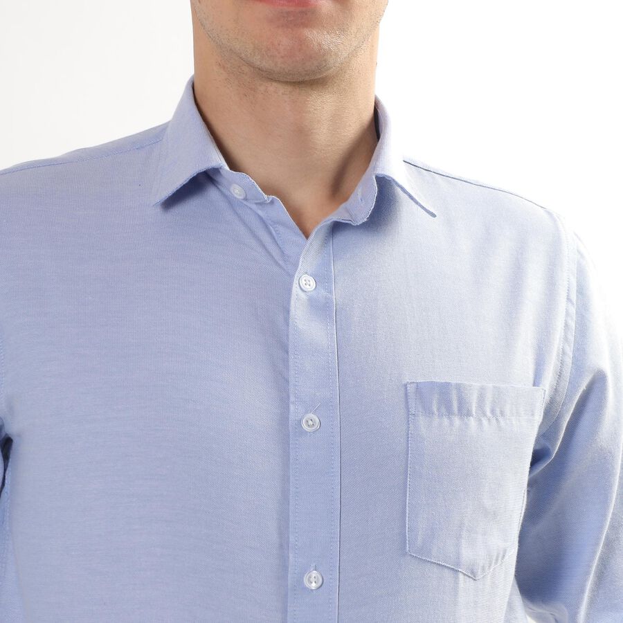 Men's Light Powder Blue Regular Collar Formal Shirt, Light Blue, large image number null