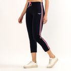 Women's Black Regular Fit Track Pants, नेवी ब्लू, small