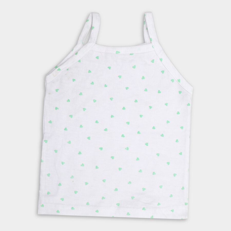 Girls' Cotton Vest, White, large image number null