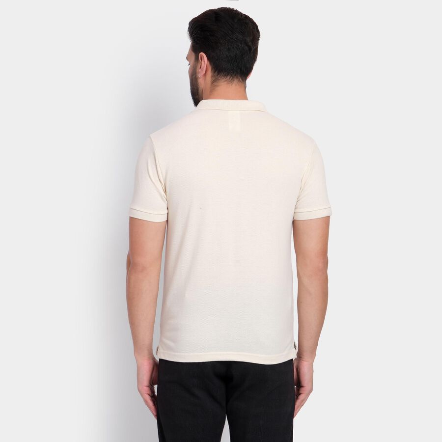 Men's Collared Half Sleeves T-Shirt , एक्रू मिश्रित, large image number null