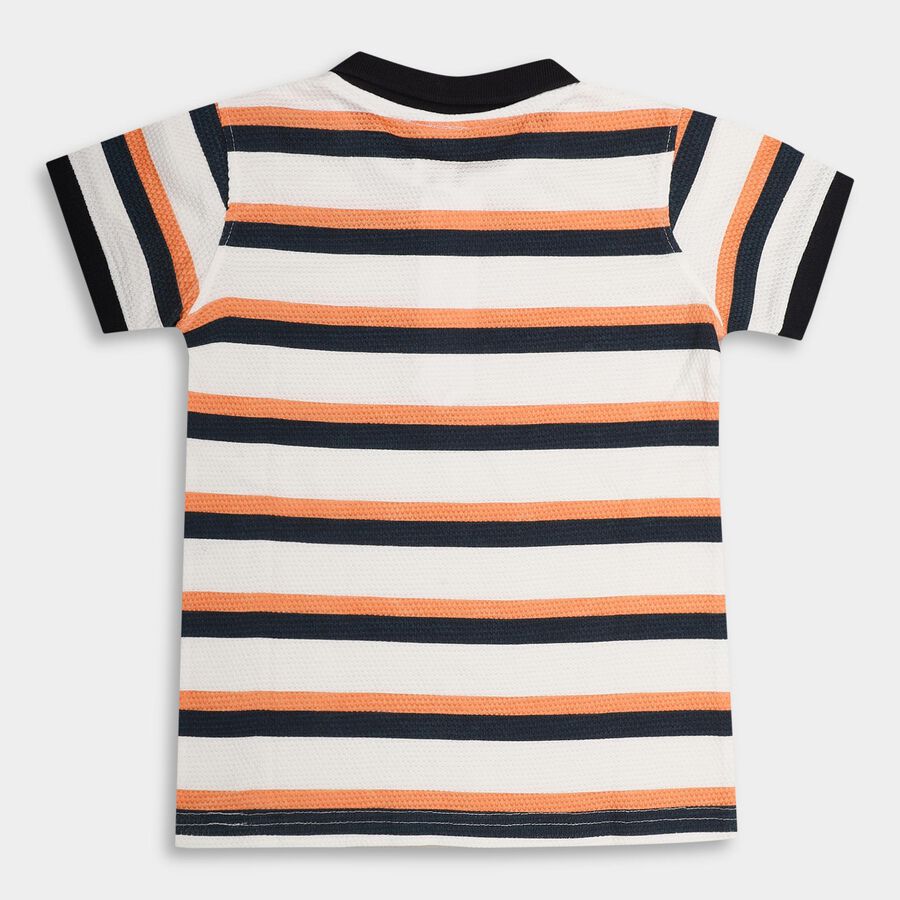 Boys' 100% Cotton Half Sleeves T-Shirt , White, large
