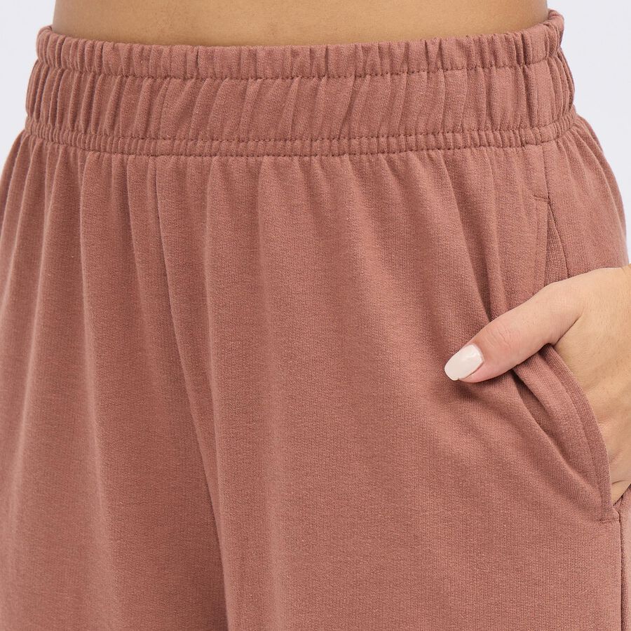 Women's Dusty Terracotta Regular Fit Solid Track Pants, Rust, large image number null