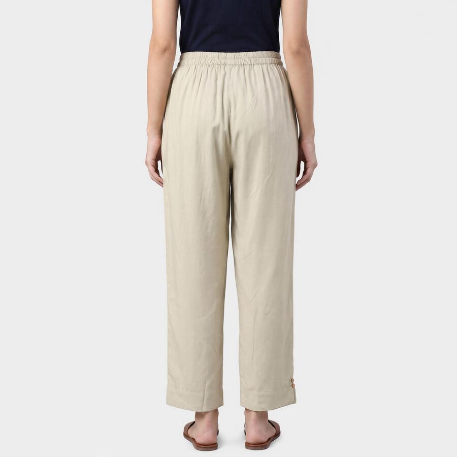 Women's Beige Regular Fit Palazzos, गहरा पीला, large